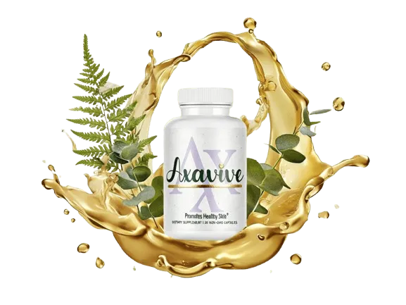 Axavive supplement shown with natural botanical ingredients